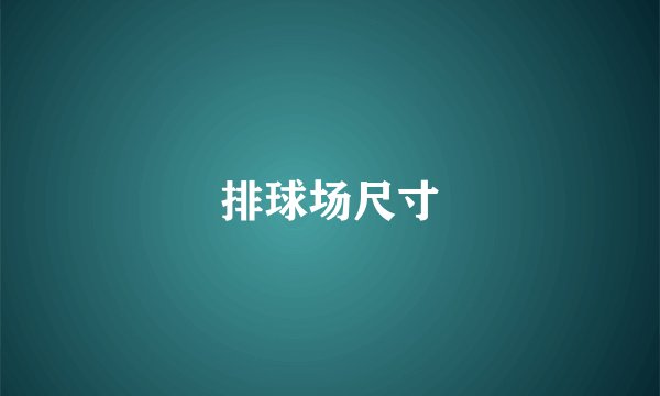 排球场尺寸