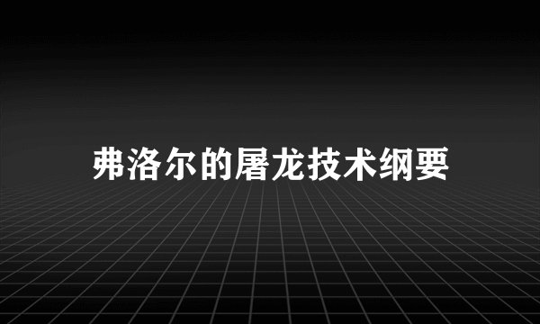 弗洛尔的屠龙技术纲要