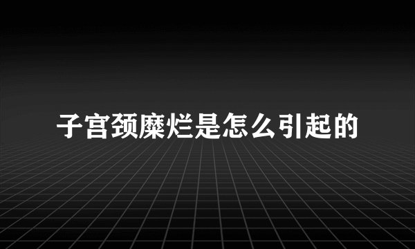 子宫颈糜烂是怎么引起的