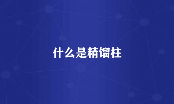 什么是精馏柱