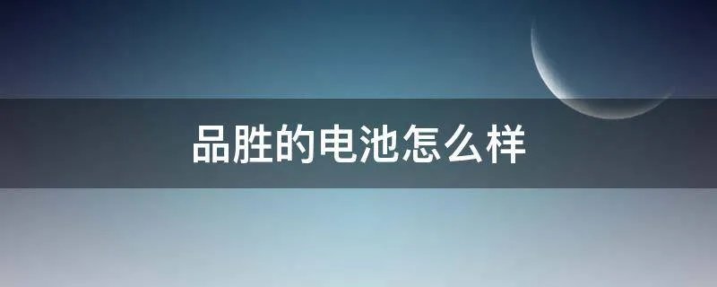 品胜的电池怎么样