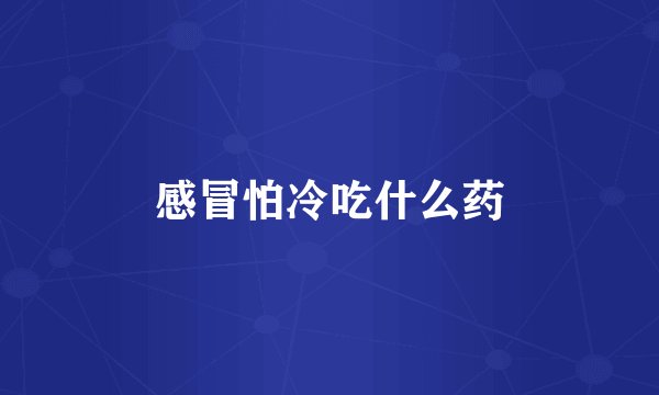 感冒怕冷吃什么药