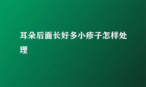 耳朵后面长好多小疹子怎样处理