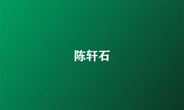 陈轩石