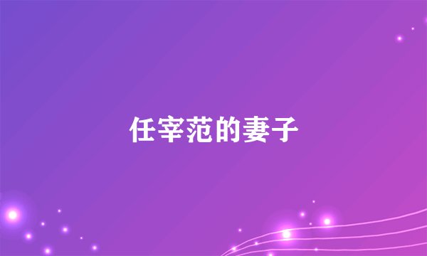 任宰范的妻子