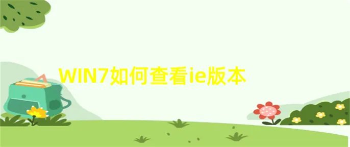 WIN7如何查看ie版本