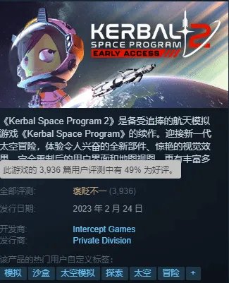 褒贬不一！《坎巴拉太空计划2》优化堪忧，完成度低！
