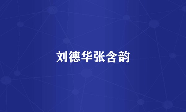 刘德华张含韵