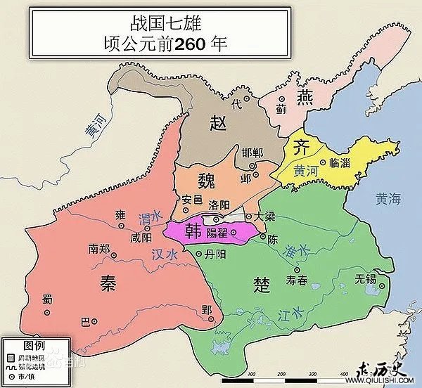 战国韩国地图中文版