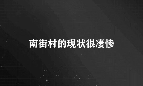 南街村的现状很凄惨