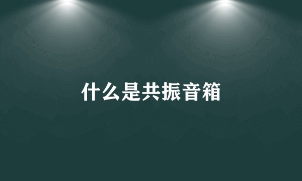 什么是共振音箱