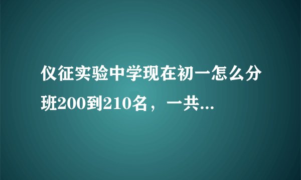 仪征实验中学现在初一怎么分班200到210名，一共700人？