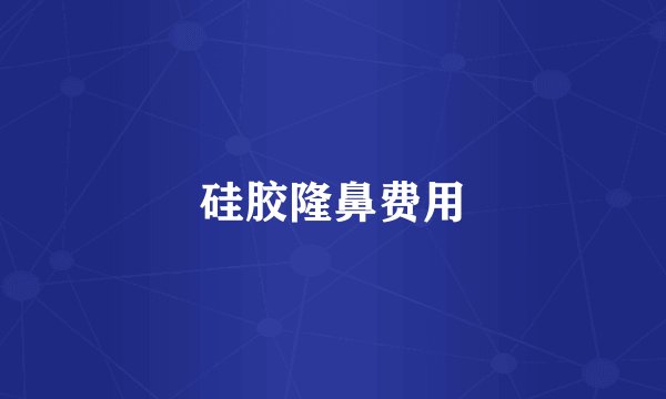 硅胶隆鼻费用