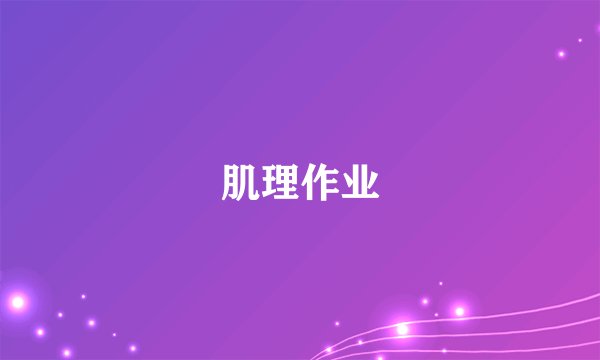 肌理作业
