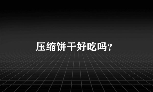 压缩饼干好吃吗?