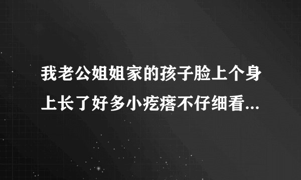 我老公姐姐家的孩子脸上个身上长了好多小疙瘩不仔细看看不出来。这是怎么回事啊？