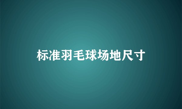 标准羽毛球场地尺寸