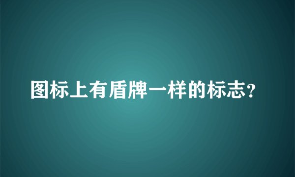 图标上有盾牌一样的标志？