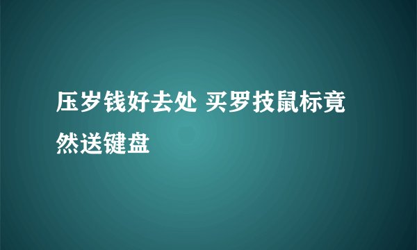 压岁钱好去处 买罗技鼠标竟然送键盘
