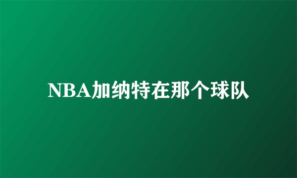 NBA加纳特在那个球队
