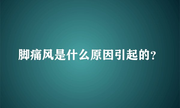 脚痛风是什么原因引起的？