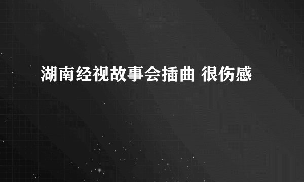 湖南经视故事会插曲 很伤感