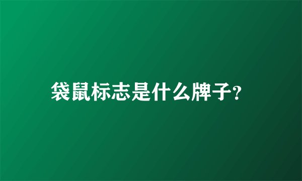 袋鼠标志是什么牌子？