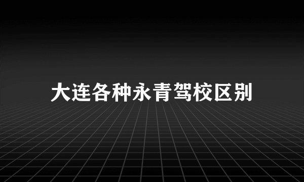 大连各种永青驾校区别