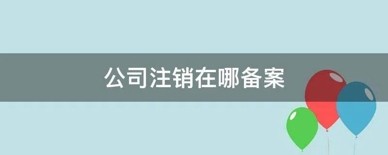 公司注销在哪备案