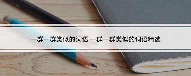 一群一群类似的词语 一群一群类似的词语精选