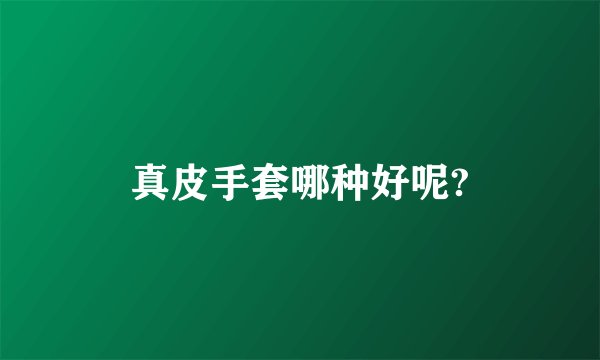 真皮手套哪种好呢?