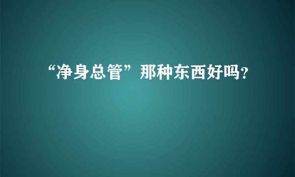 “净身总管”那种东西好吗？