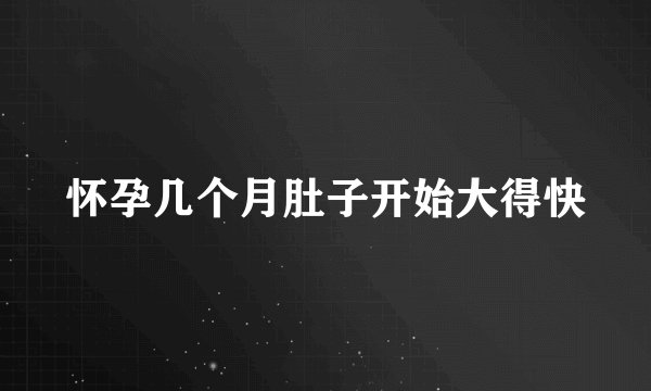 怀孕几个月肚子开始大得快