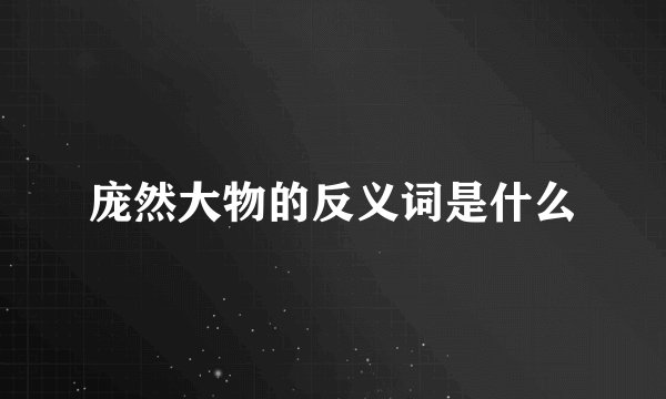 庞然大物的反义词是什么