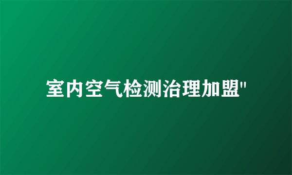 室内空气检测治理加盟