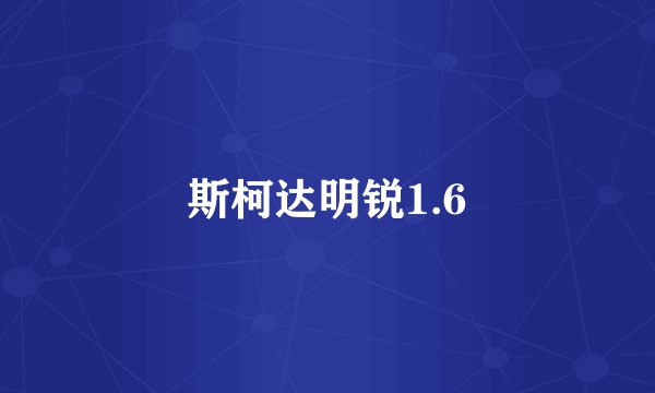 斯柯达明锐1.6