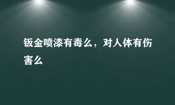 钣金喷漆有毒么，对人体有伤害么