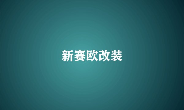 新赛欧改装