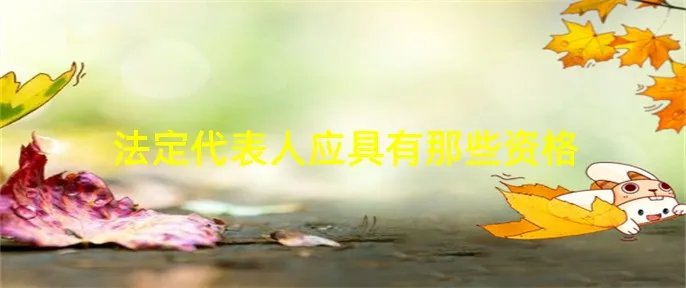法定代表人应具有那些资格