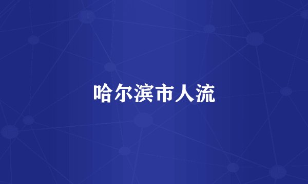 哈尔滨市人流
