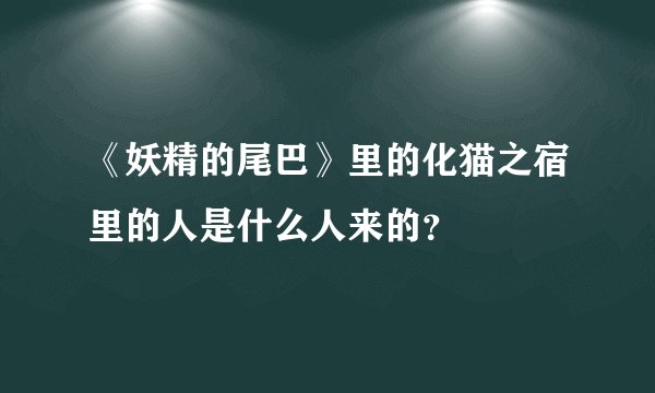 《妖精的尾巴》里的化猫之宿里的人是什么人来的？