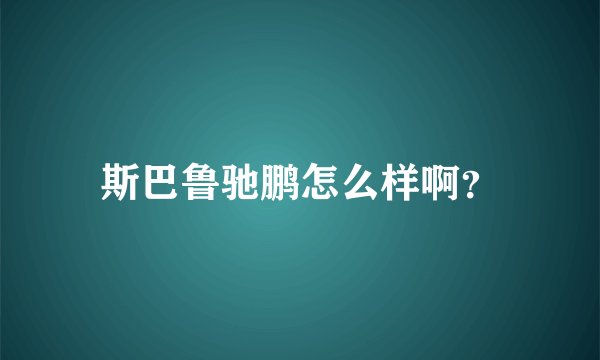 斯巴鲁驰鹏怎么样啊？