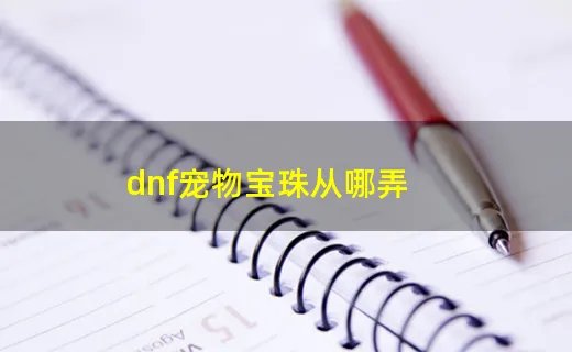 dnf宠物宝珠从哪弄