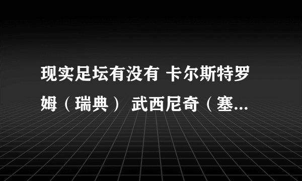 现实足坛有没有 卡尔斯特罗姆(瑞典) 武西尼奇(塞黑) 阿瓦特(以色列)这三名球员