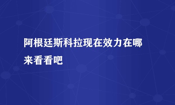 阿根廷斯科拉现在效力在哪 来看看吧