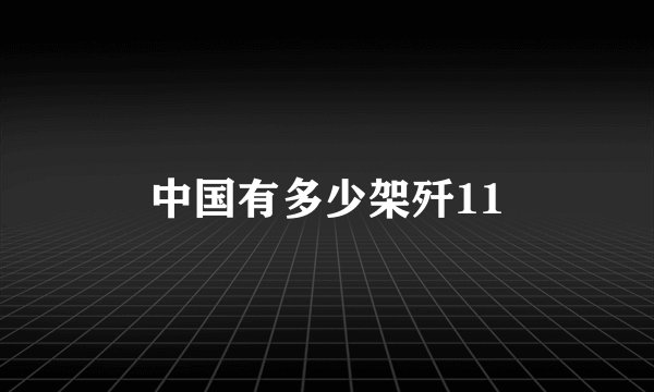 中国有多少架歼11