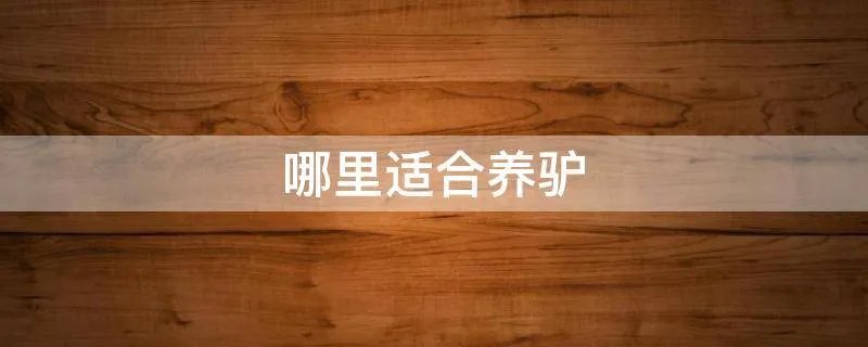 哪里适合养驴