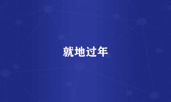 就地过年