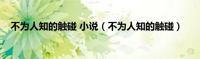 不为人知的触碰 小说（不为人知的触碰）