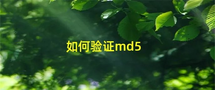 如何验证md5